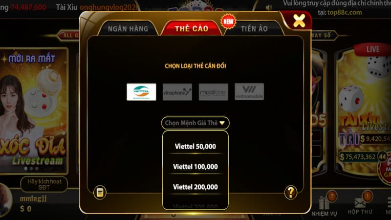 Hướng dẫn giao dịch rút tiền Top88